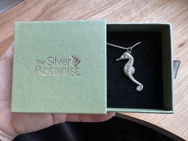 Handcrafted silver seahorse