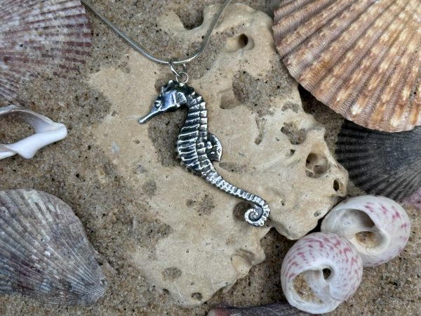 Handcrafted silver seahorse