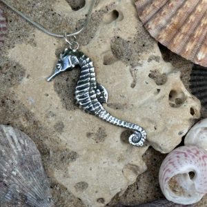 Seahorses Silver Pendant Necklace