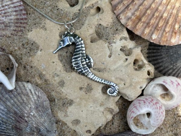 Seahorses Silver Pendant Necklace