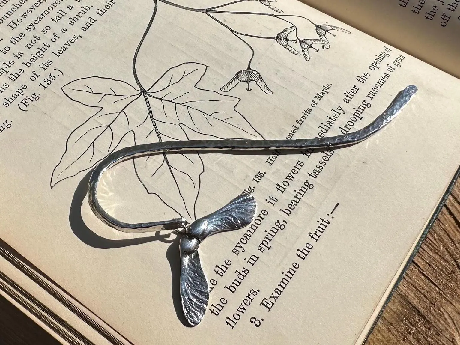 Maple Seed Silver bookmark - Image 3